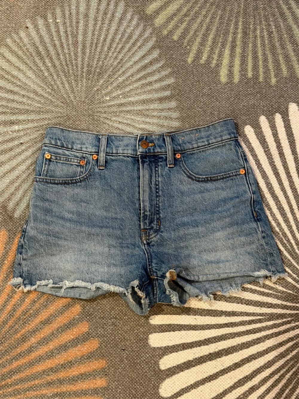Madewell Washed Blue Denim Cutoff Shorts